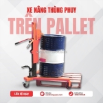 Xe nâng gắp phuy trên pallet tại xe nâng vạn kim nguyên
