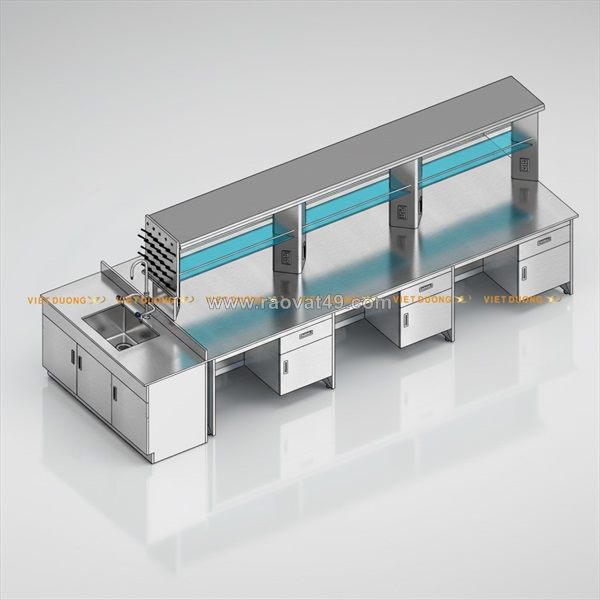 Bàn thí nghiệm inox phòng sạch, bàn thí nghiệm inox phòng vi sinh, nhà thầu chuyên nghiệp các dự án