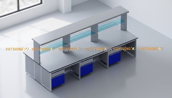 Thiết kế lắp đặt bàn thí nghiệm trung tâm, central lab bench nhà thầu chuyên nghiệp cho các dự án