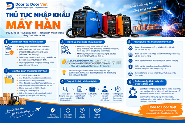 Thủ tục nhập khẩu máy hàn