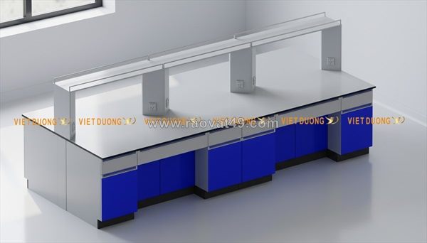 Thiết kế lắp đặt bàn thí nghiệm trung tâm, central lab bench nhà thầu chuyên nghiệp cho các dự án