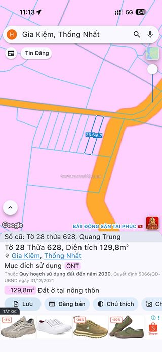 Bán đất thổ cư rẻ đẹp tại gia kiệm - thống nhất - đất ở nông thôn (ont)