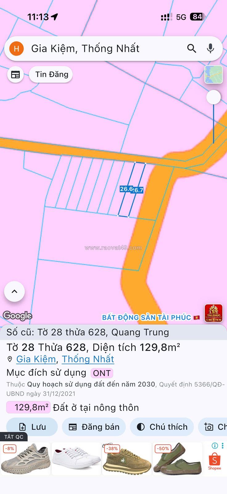 Bán đất thổ cư rẻ đẹp tại gia kiệm - thống nhất - đất ở nông thôn (ont)