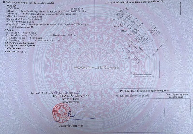 Bán nhà đinh tiên hoàng, tân định, 68m2, 3 tầng, tiện kinh doanh