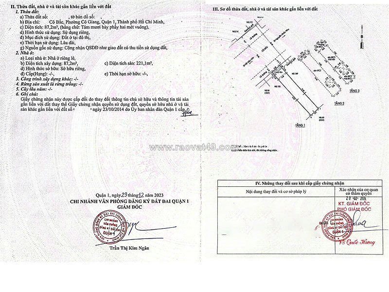 Bán nhà mặt tiền cô bắc trung tâm hcm, 87,2m², 3 tầng, 4pn, giá tốt