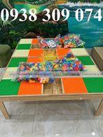 Bàn xếp lego trẻ em, bàn chơi lego cho bé , bàn lego xếp hình cho trẻ em