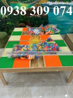 Bàn xếp lego trẻ em, bàn chơi lego cho bé , bàn lego xếp hình cho trẻ em