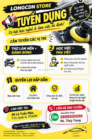 [bao ăn ở, bao cơm] thợ và học việc quận 6