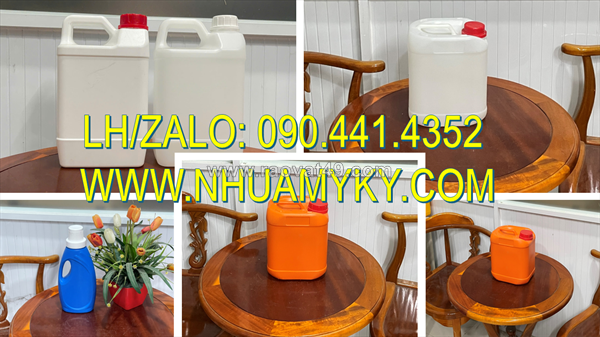 Báo giá can nhựa 500ml tròn, can 1 lít vuông có vòi nhấn, can nhựa 2 lít giá rẻ