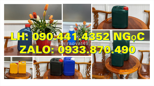 Bình nhựa 0.5 lít đựng nước làm mát, can nhựa 1 lít đựng nông dược, can nhựa 2 lít đựng chất lỏng hóa học