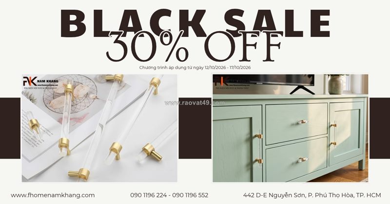 Black sale 30% đặc biệt – săn tay nắm cửa tủ nk465t