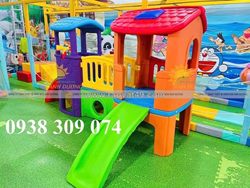 Bộ nhà leo cầu trượt 2 khối đa năng mầm non,nhà leo cầu trượt 2 khối cho bé mầm non giá rẻ