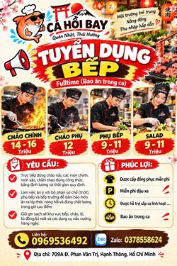 Cá hồi bay tuyển dụng nhân viên q. gò vấp