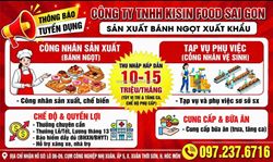 Cần 20 công nhân sản xuất & tạp vụ làm hóc môn