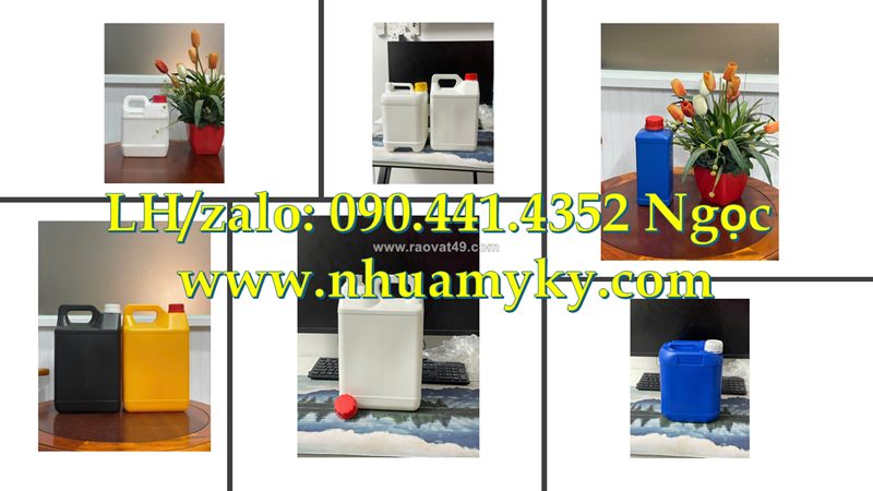 Can nhựa 2 lít tròn vòi nhấn, bình nhựa 1000ml đựng thuốc tẩy, can nhựa 500ml đựng chất khử trùng
