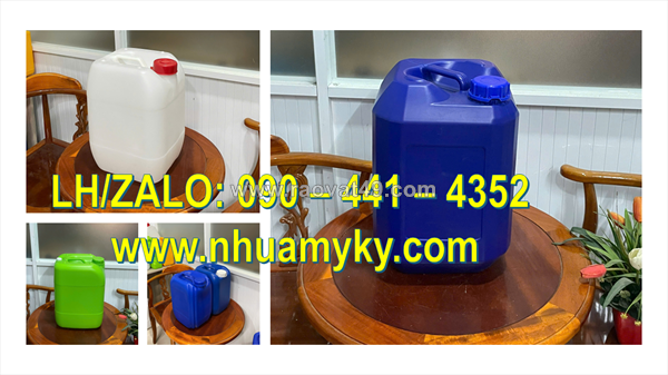Can nhựa 24 lít đựng muối axit, vỏ can nhựa 25 lít vuông đựng dung môi, can nhựa 30 lít đựng vi sinh