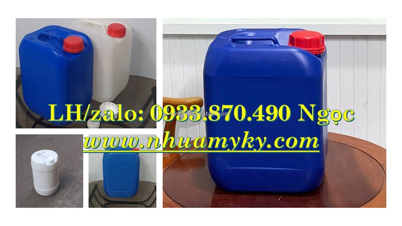 Can nhựa 25 lít đựng thuốc nhuộm, thùng nhựa 20l đựng màu mực, can nhựa 10 lít đựng dung dịch làm sạ