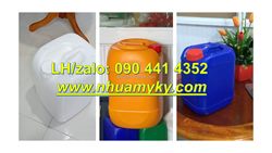 Can nhựa 30 lít đựng muối axit, can nhựa 25 lít đựng nước cất, can nhựa 20 lít đựng thuốc nhuộm