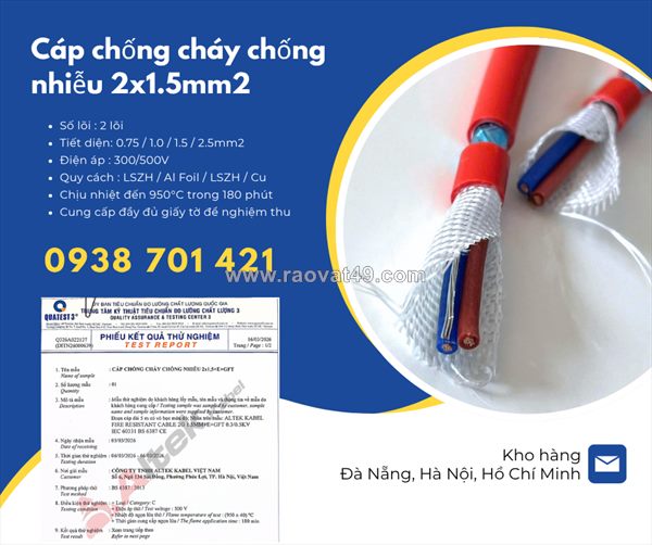 Cáp chống cháy chống nhiễu 2x1.5mm² altek kabel fr215gft – cáp chống cháy cho hệ thống báo cháy