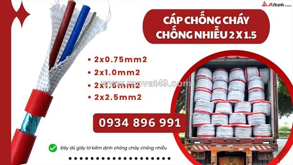 Cáp điện chống cháy chống nhiễu 2x1.0 giao ngay bình dương, quảng nam, quảng ngãi.