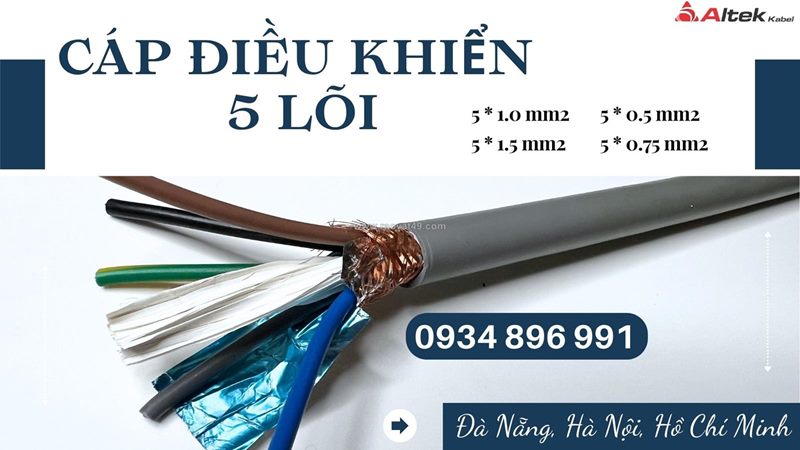 Cáp điều khiển 5×0.75mm² đà nẵng, huế, quảng nam