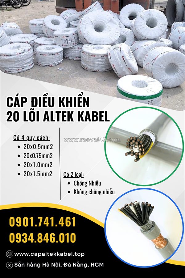 Cáp điều khiển altek kabel 20x0.5/ 20x0.75/ 20x1.0/20x1.5