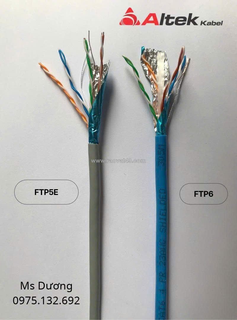 Cáp mạng cat5e, cat6 altek kabel – ruột đồng nguyên chất 100%, đầy đủ co, cq