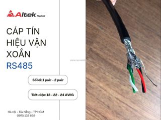 Cáp rs485 vặn xoắn 2 lớp chống nhiễu – altek kabel