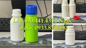 Chai nhựa 1 lít có vòi nhấn đựng hóa chất y tế, chai nhựa 0.5 lít vuông, chai nhựa 250ml tròn