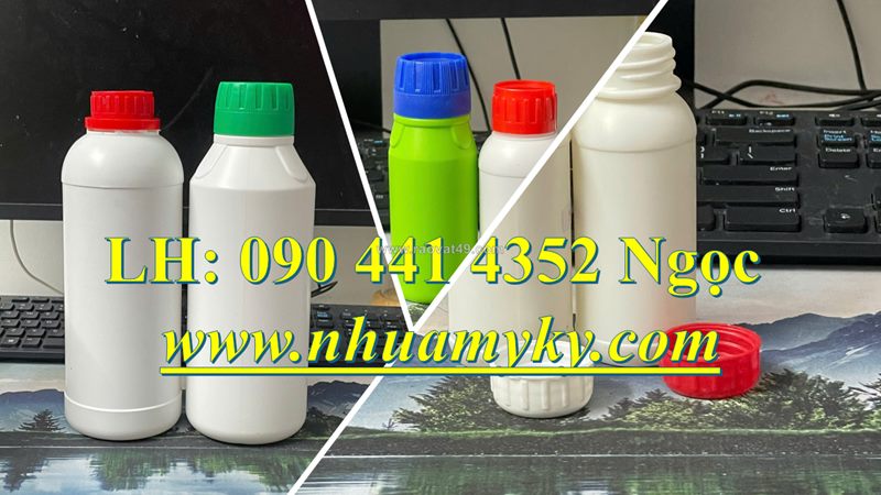 Chai nhựa hdpe 0.5 lít, vỏ chai nhựa 100ml đựng benzen, chai lọ 50ml chiết mỹ phẩm