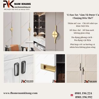 Chạm vào sự tinh tế với những mẫu tay nắm tủ cao cấp