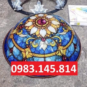 Chao đèn mái kính, điểm nhấn trang trí cho mái kính sắt mỹ thuật