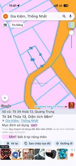 Chính chủ cần bán đất thổ cư gia kiệm - thống nhất - giá chỉ 850 triệu