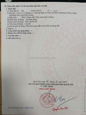 Cơ hội đầu tư sinh lời hấp dẫn- bán đất kdc nam an hòa – rạch giá, kiên giang