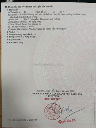 Cơ hội đầu tư sinh lời hấp dẫn- bán đất kdc nam an hòa – rạch giá, kiên giang