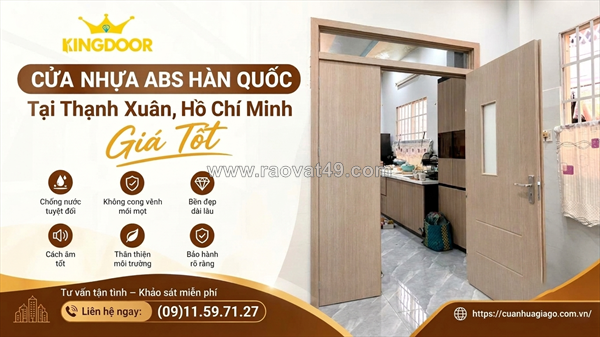 Cửa nhựa abs hàn quốc tại thạnh xuân, hồ chí minh