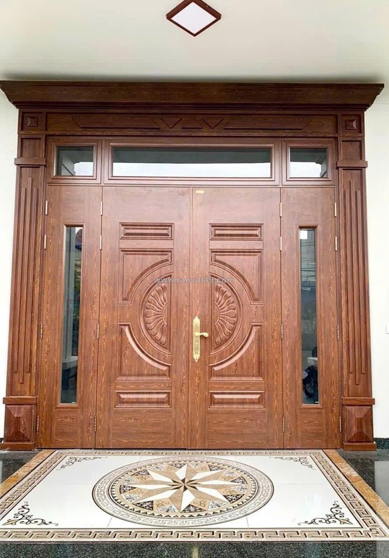 Cửa thép vân gỗ – hoàn thiện mặt tiền sang trọng, khẳng định phong cách riêng