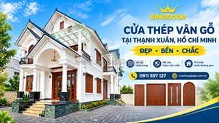 Cửa thép vân gỗ tại thạnh xuân, hồ chí minh | đẹp, bền, chắc