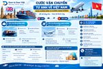 Cước vận chuyển từ anh về việt nam bằng đường biển, đường không