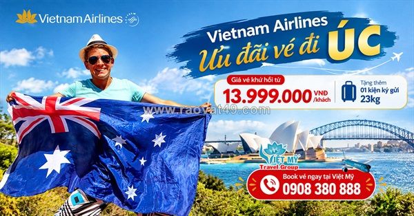 Đặt vé đi úc ngay - vietnam airlines ưu đãi từ 13.999.000 vnđ