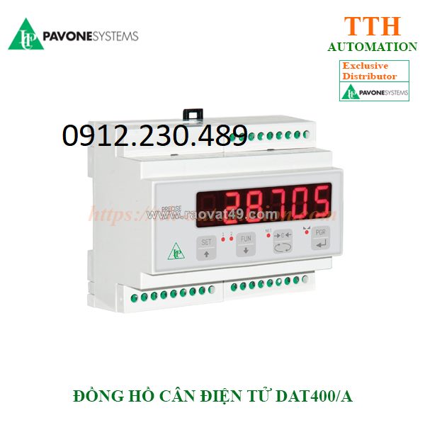 Đầu cân điện tử pavone dat400/a analog tích hợp sẵn 3 cổng truyền thông usb, rs232 và rs485/rs422