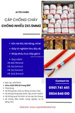 Dây cáp chống cháy 2x1.5 có chống nhiễu altek kabel sẵn hà nội