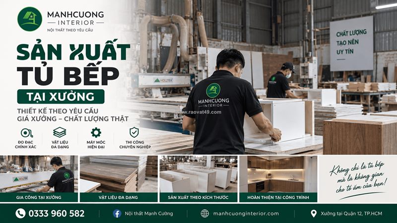 Địa chỉ mua nội thất giá xưởng – sản xuất theo yêu cầu tại hcm
