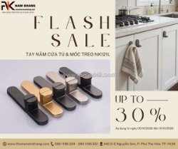 Flash sale đặc biệt - săn ngay tay nắm cửa tủ, móc treo tường nk121l