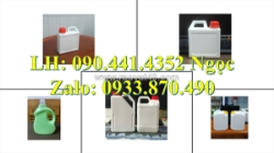 Gía can nhựa 1 lít đựng axit đậm đặc, can nhựa 2 lít đựng hóa chất loãng, can nhựa 5 lít đựng hóa chất