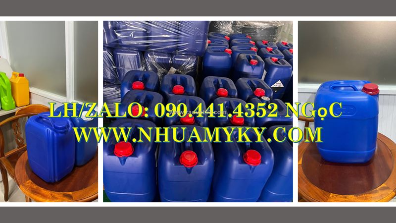 Gía can nhựa 22 lít vuông, can 25 lít đựng vi sinh, thùng nhựa 30 lít vuông đựng chất khử trùng