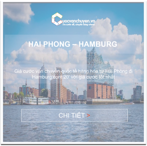 Giá cước tàu biển từ hải phòng đến hamburg, đức