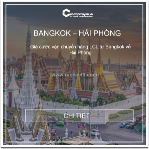 Giá cước vận chuyển hàng lẻ từ bangkok về hải phòng