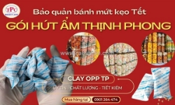 Gói hút ẩm clay giữ giòn, chống yểu cho hàng ăn vặt tết