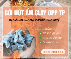 Gói hút ẩm clay giữ giòn khô bò, khô gà hiệu quả